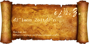 Álmos Zoltán névjegykártya