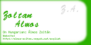 zoltan almos business card